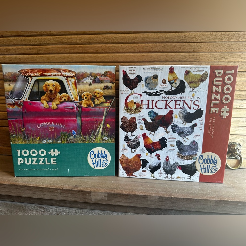 Set of Cobble Hill 1000 piece puzzles